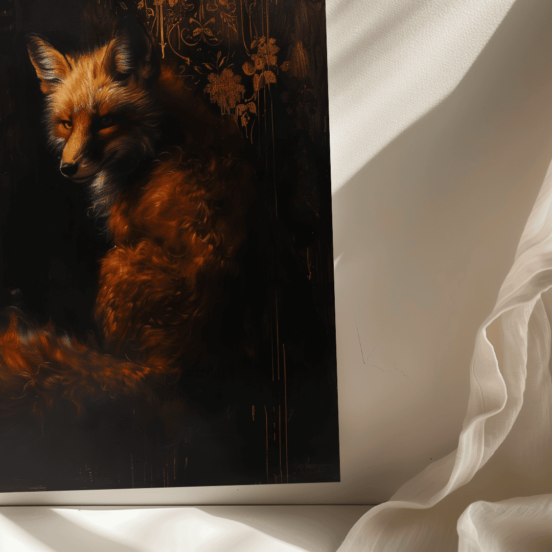 Fox Baroque Fox – Dark Elegance Canvas