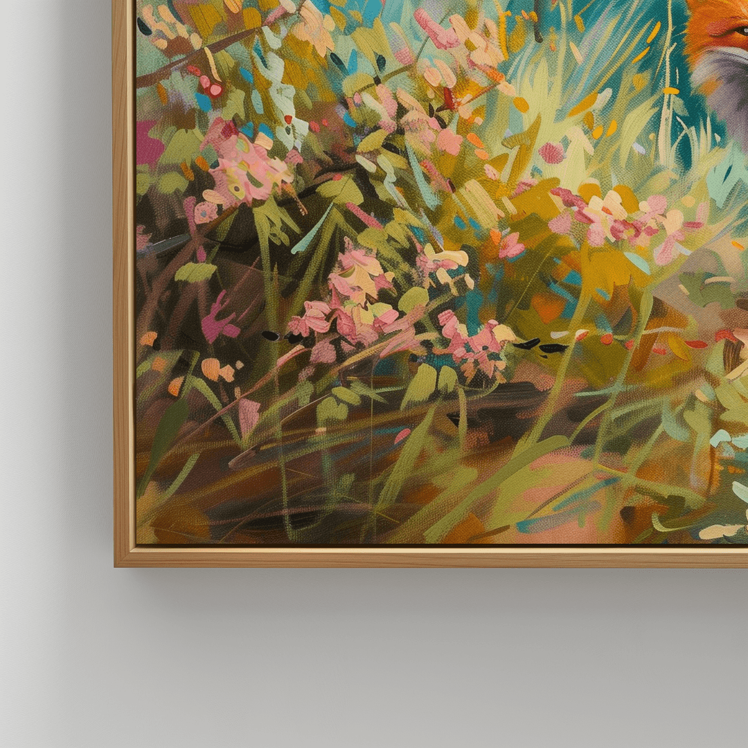 Fox Fox in Spring Blossom – Painting Canvas