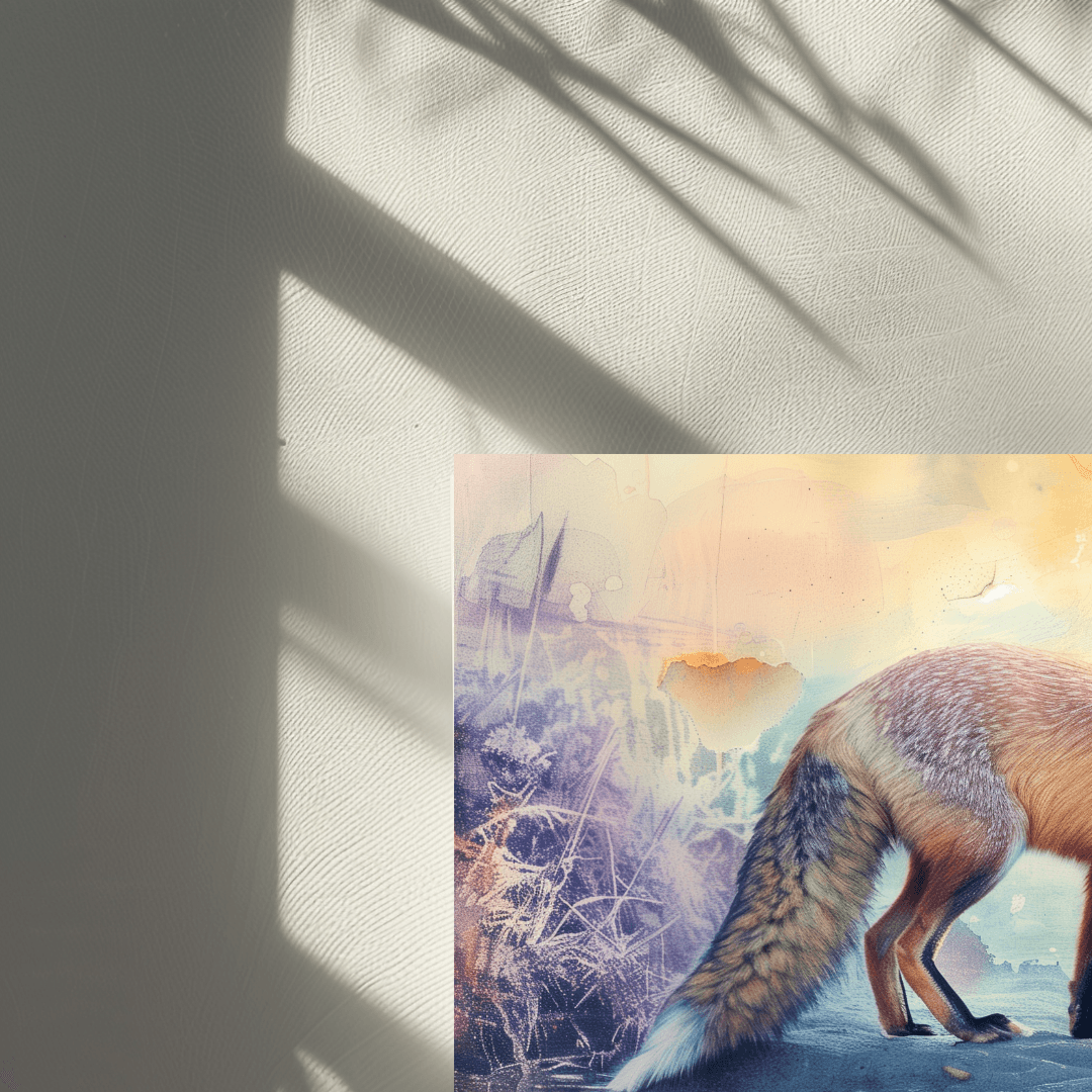 Fox Fox Reflection – Watercolor Dream Canvas