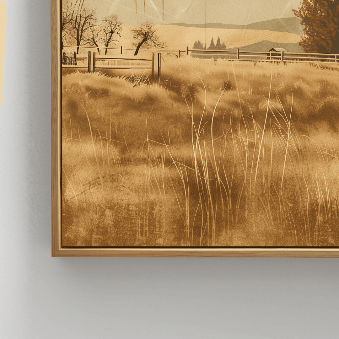 Highland Cow Highland Cow – Vintage Barn Scene Canvas