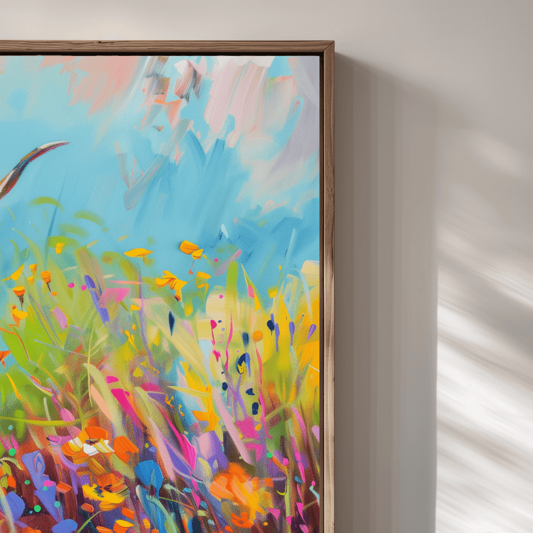 Highland Cow Highland Cow – Floral Color Burst Canvas
