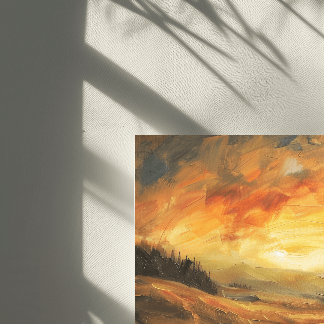 Highland Cow Highland Cow – Sunset Impressionist Canvas