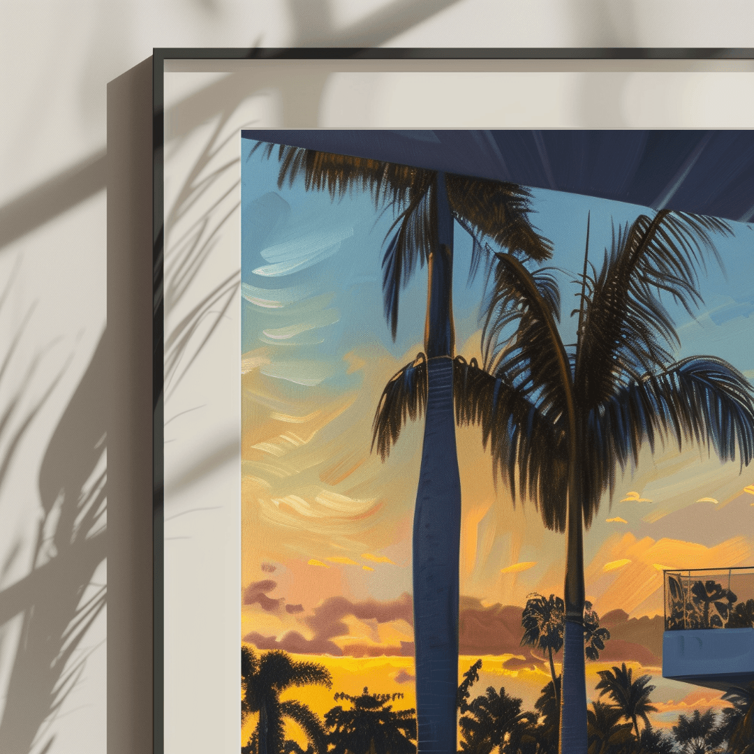 Lamborghini Black Lamborghini – Villa Sunset Canvas