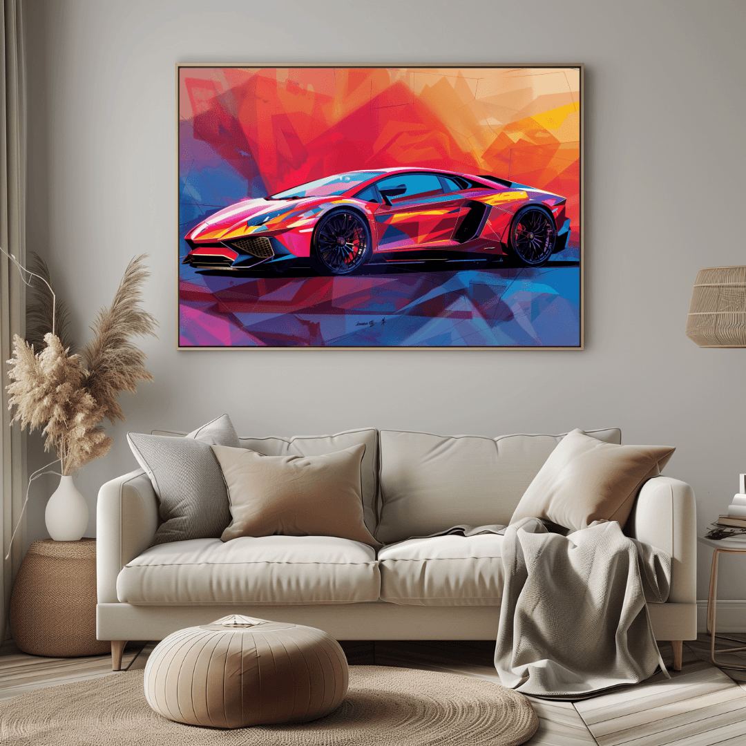 Lamborghini Abstract Lamborghini – Color Blast Canvas