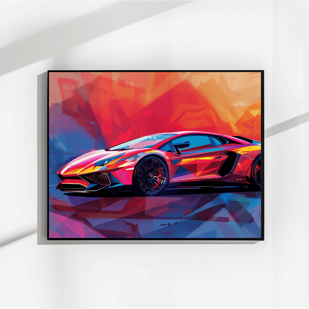 Lamborghini Abstract Lamborghini – Color Blast Canvas