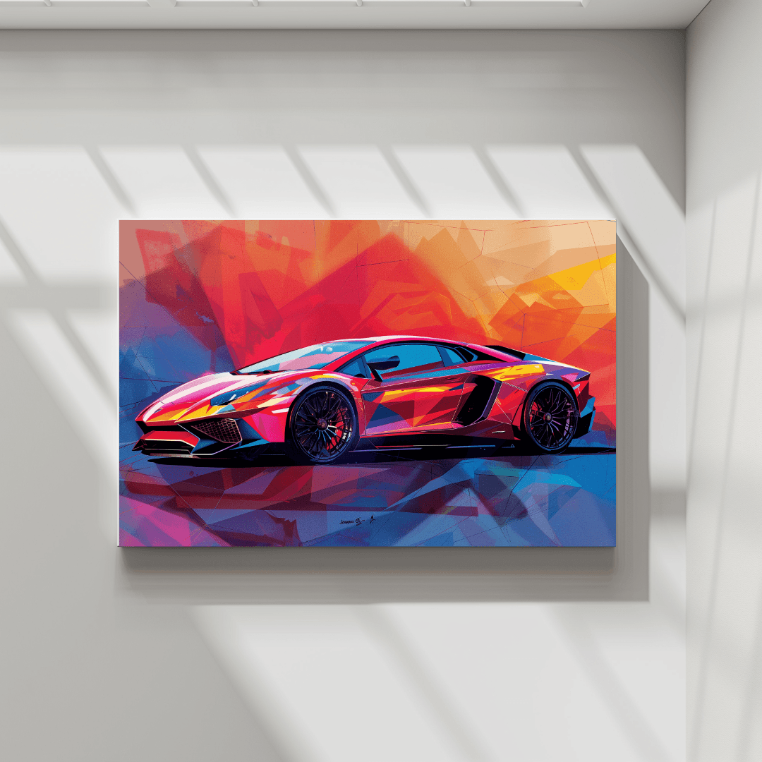 Lamborghini Abstract Lamborghini – Color Blast Canvas