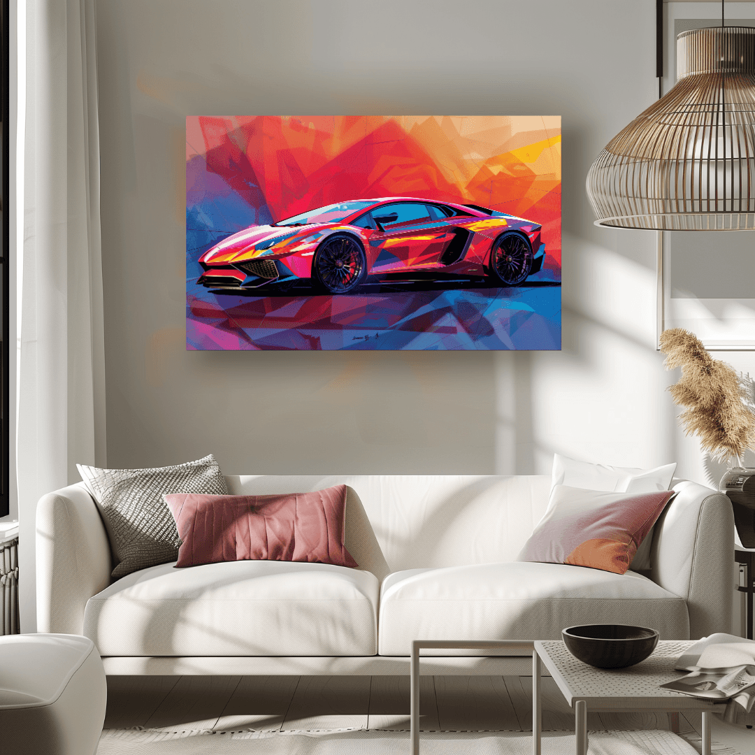 Lamborghini Abstract Lamborghini – Color Blast Canvas