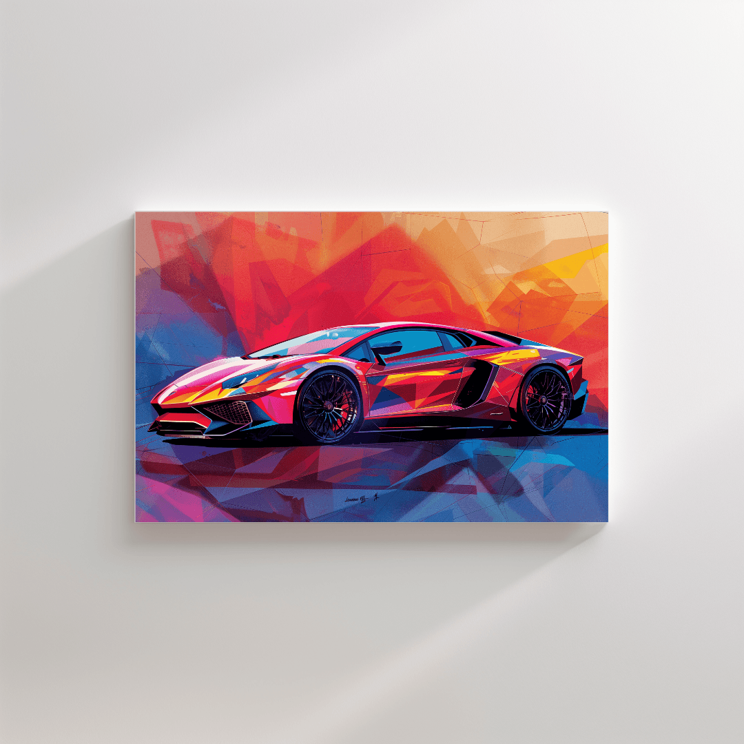 Lamborghini Abstract Lamborghini – Color Blast Canvas