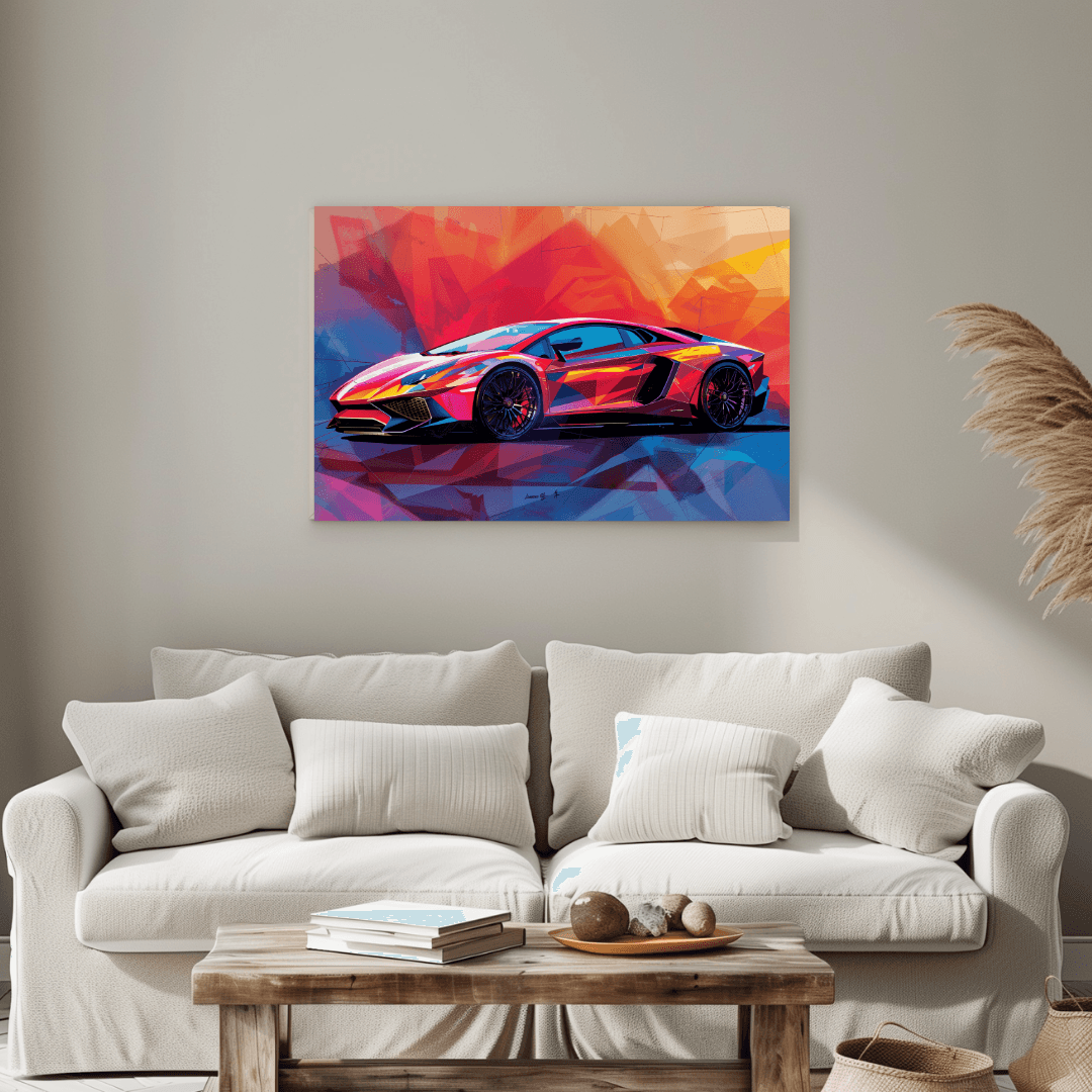 Lamborghini Abstract Lamborghini – Color Blast Canvas