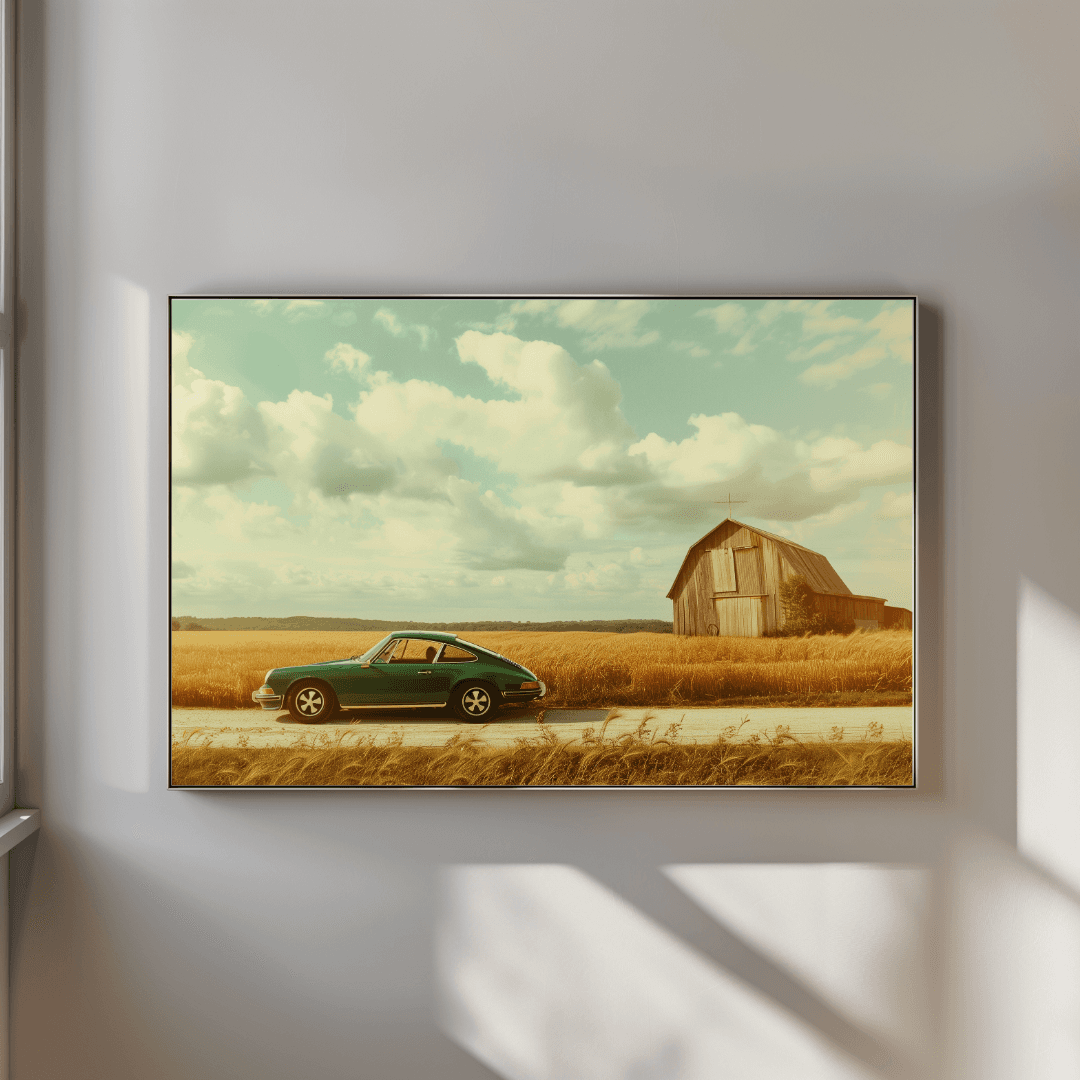 Porsche Vintage Porsche – Country Barn Drive Canvas