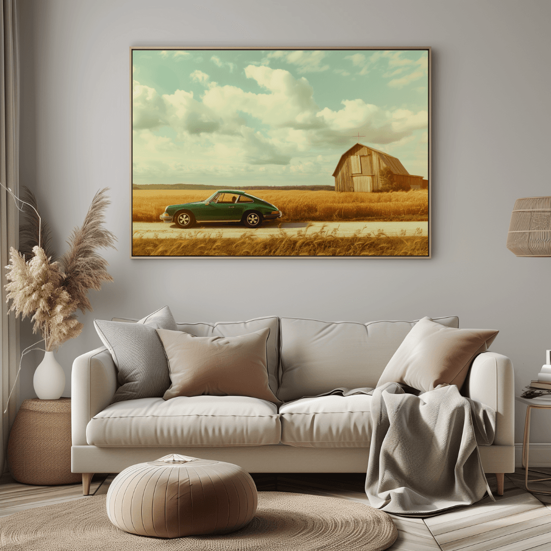 Porsche Vintage Porsche – Country Barn Drive Canvas