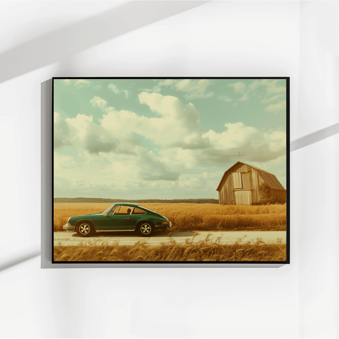 Porsche Vintage Porsche – Country Barn Drive Canvas