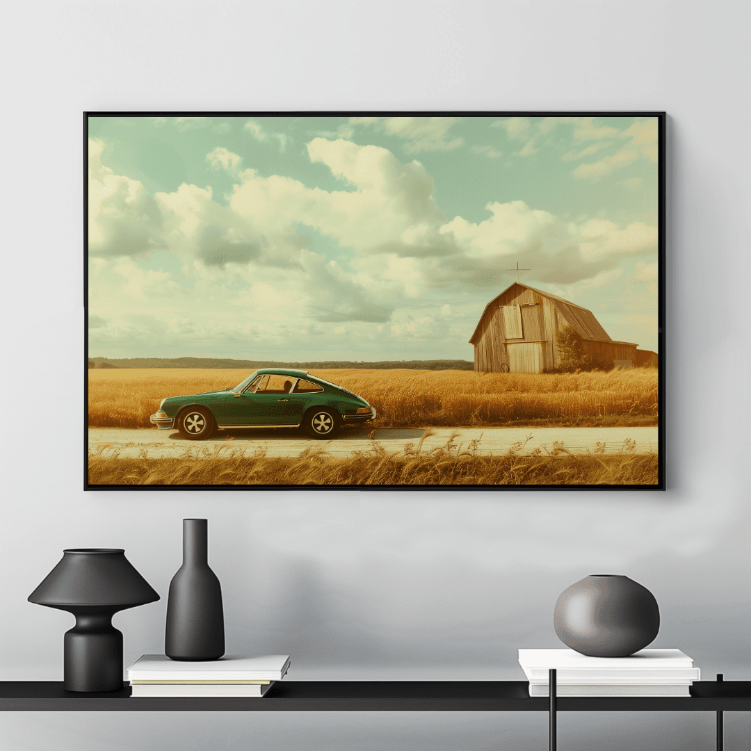 Porsche Vintage Porsche – Country Barn Drive Canvas