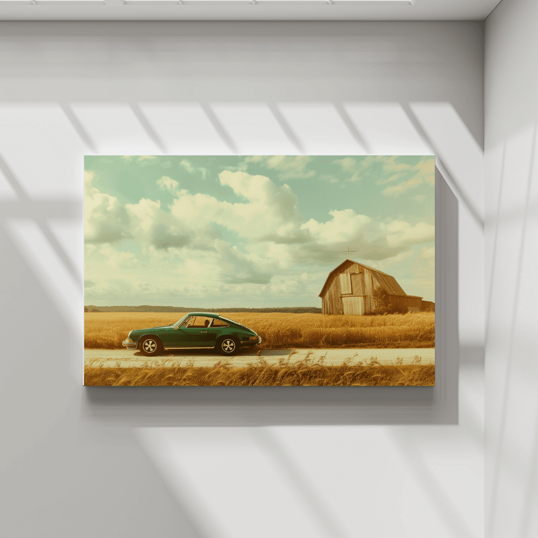 Porsche Vintage Porsche – Country Barn Drive Canvas