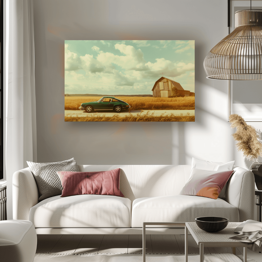 Porsche Vintage Porsche – Country Barn Drive Canvas