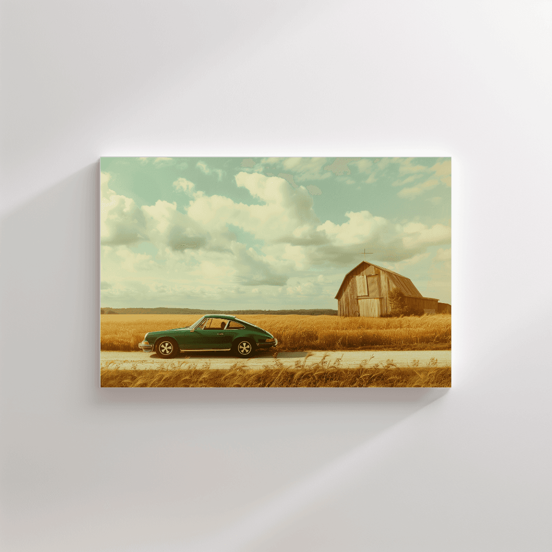 Porsche Vintage Porsche – Country Barn Drive Canvas