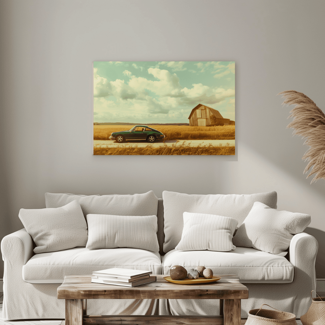 Porsche Vintage Porsche – Country Barn Drive Canvas