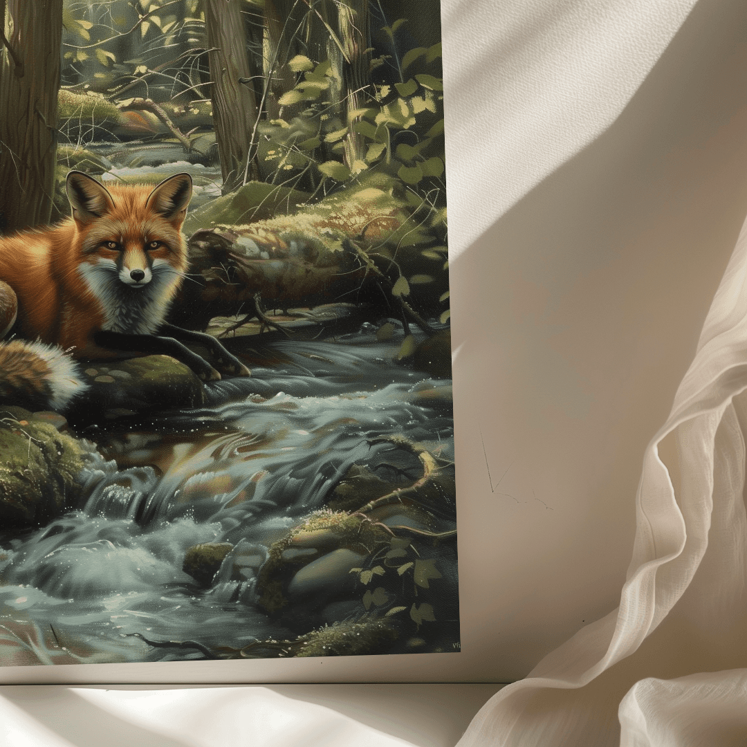 Fox Forest Fox – By the Creek Canvas