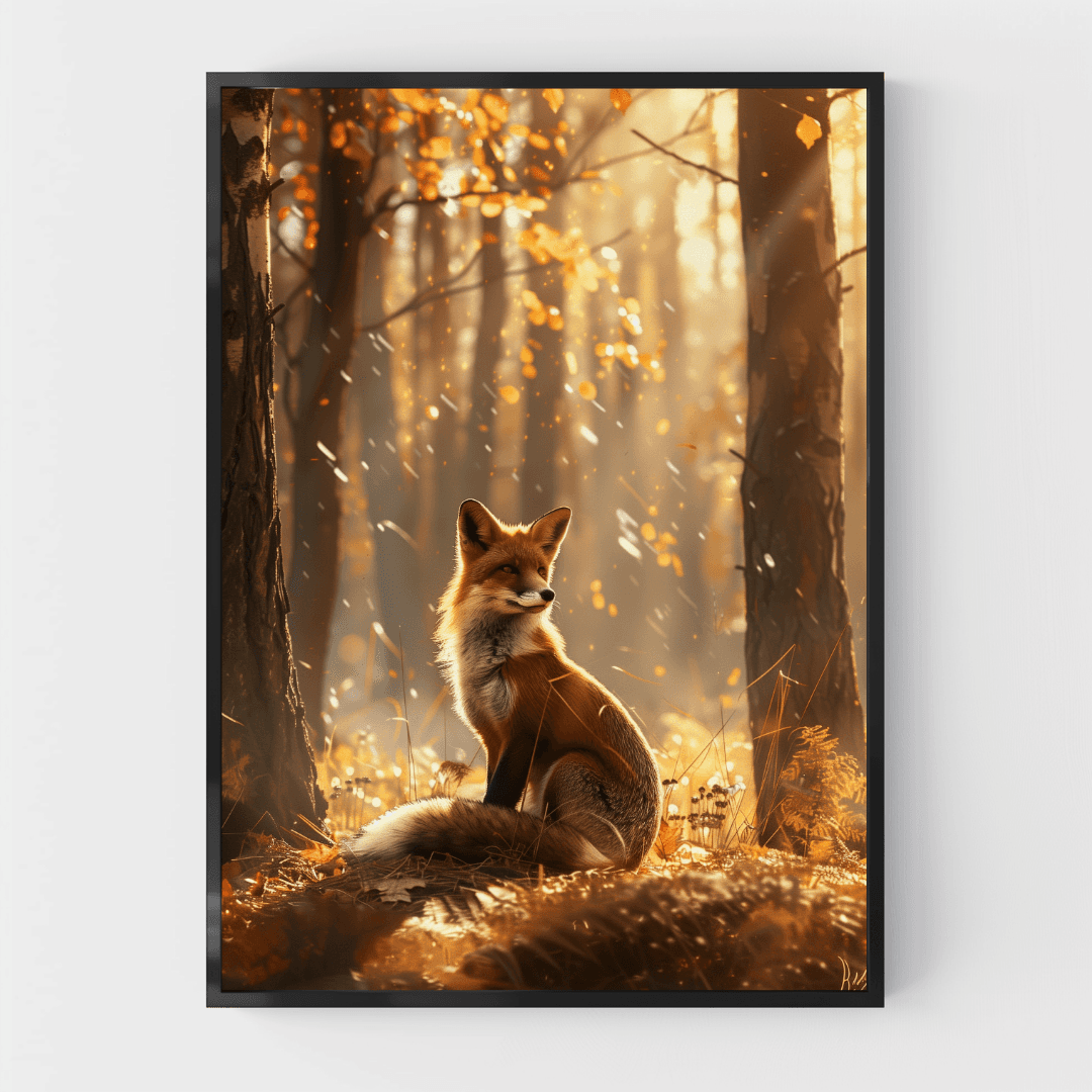 Fox Fox in Autumn Light – Forest Glow Canvas