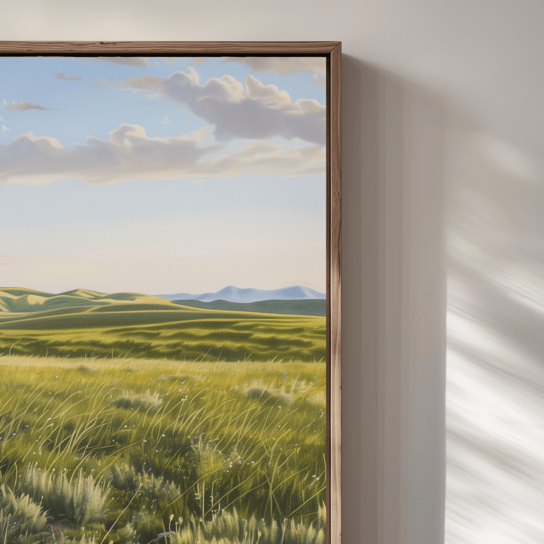 Fox Fox Running – Open Grasslands Canvas