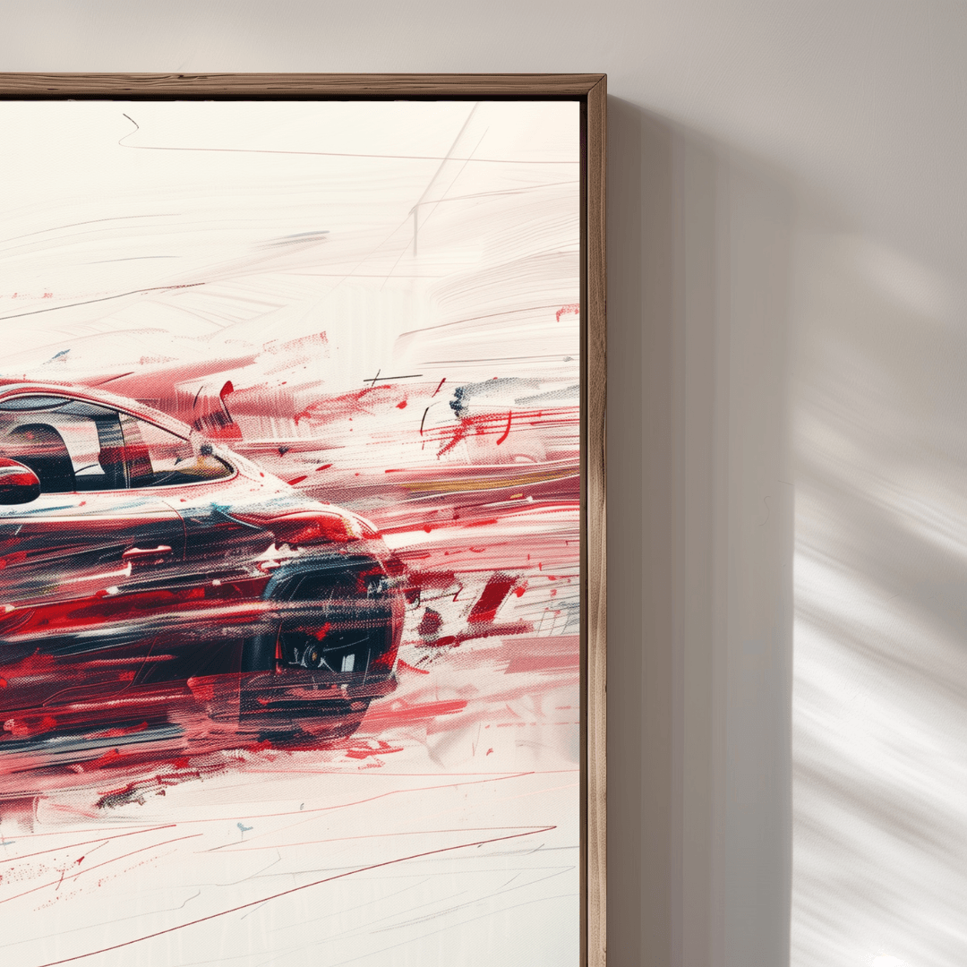 Porsche Red Porsche – Speed in Motion Canvas