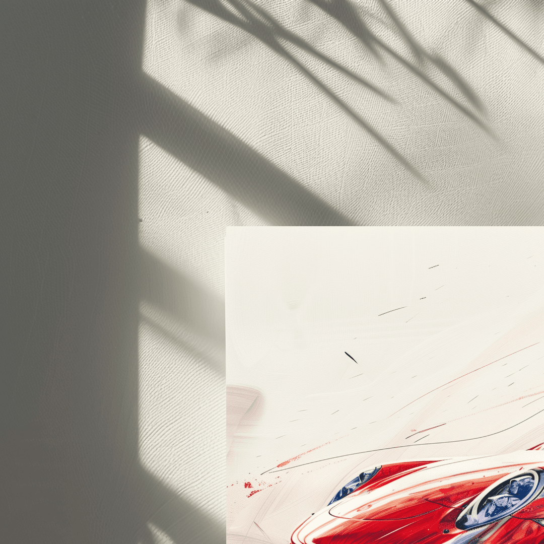 Porsche Red Porsche – Speed in Motion Canvas
