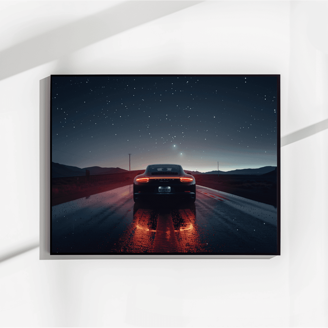Porsche Porsche Under the Stars – Night Drive Canvas