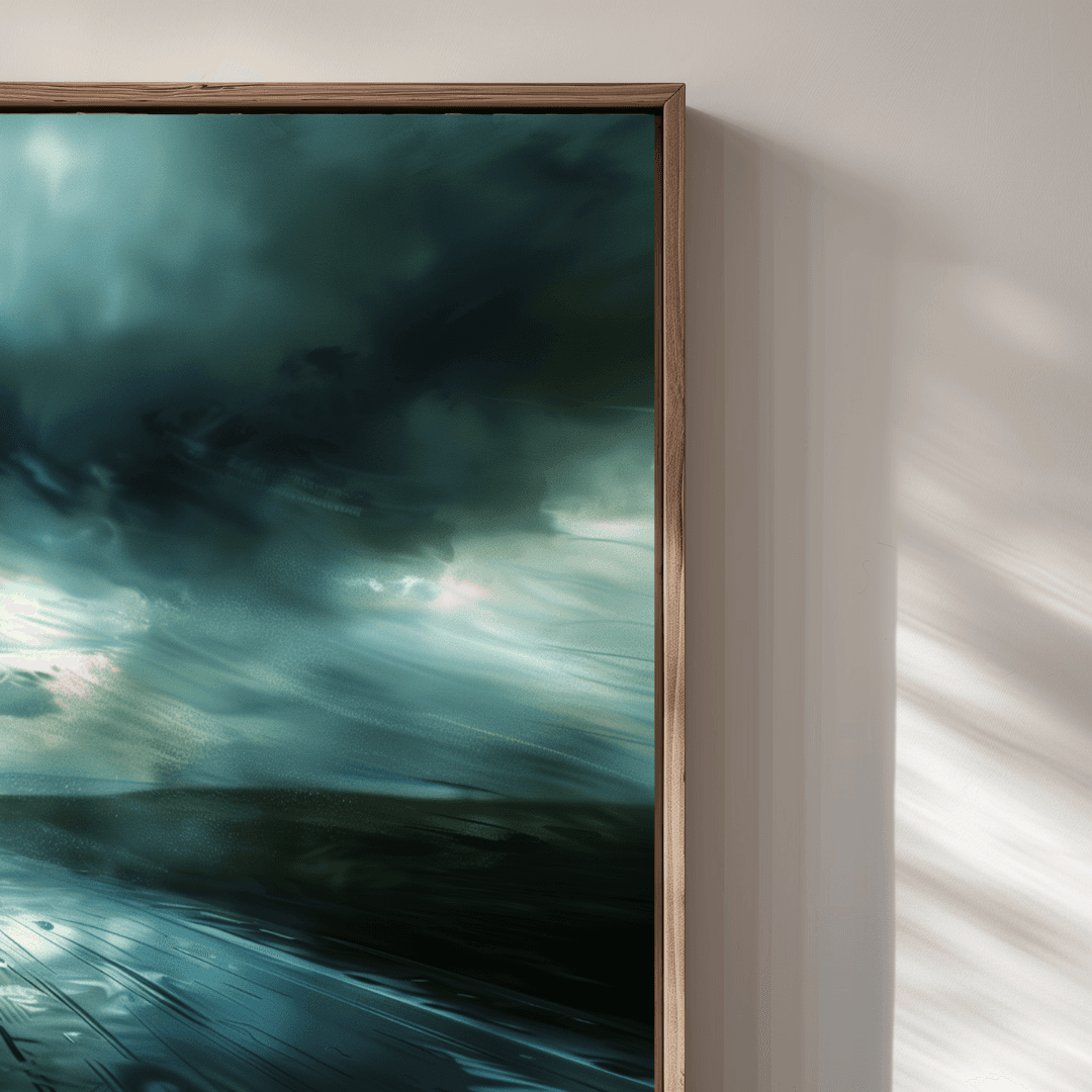 Porsche Porsche in the Storm – Rainy Highway Canvas