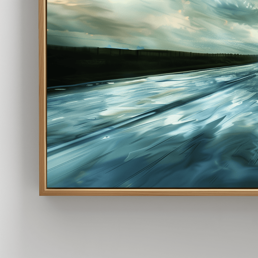Porsche Porsche in the Storm – Rainy Highway Canvas