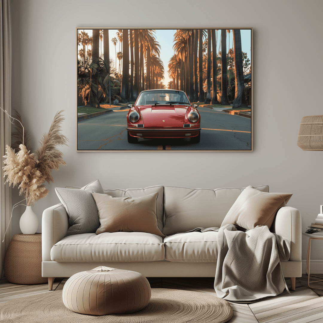 Porsche Vintage Porsche – Palm Drive Canvas