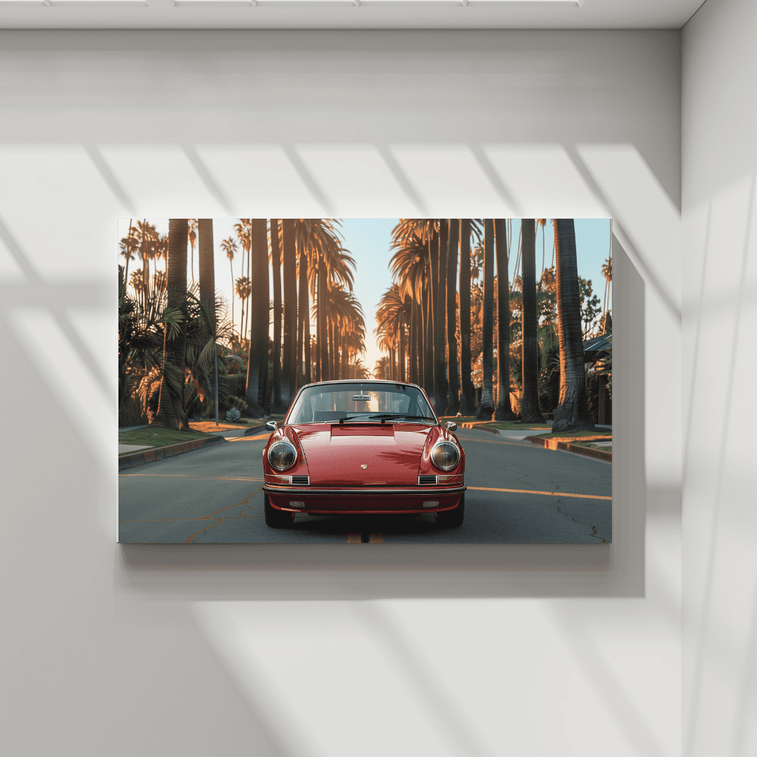 Porsche Vintage Porsche – Palm Drive Canvas