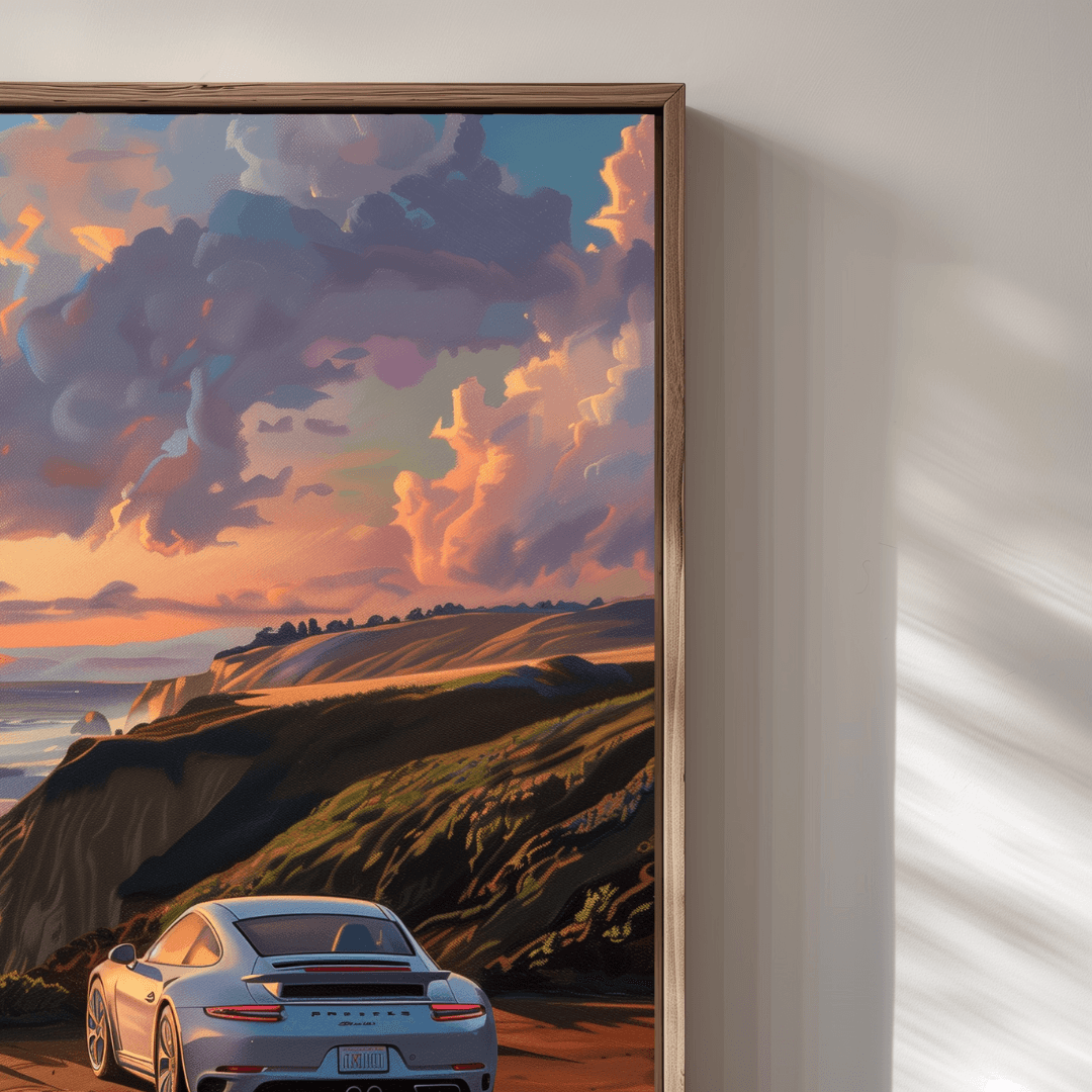 Porsche Coastal Drive – Sunset Porsche Canvas