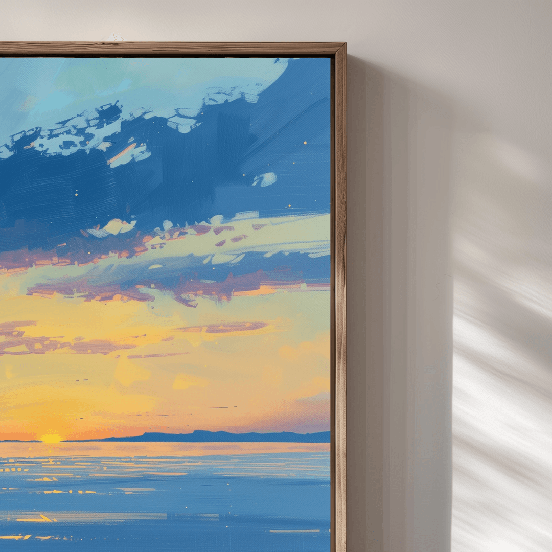 Porsche Sunset Drive – Porsche on Salt Flats Canvas