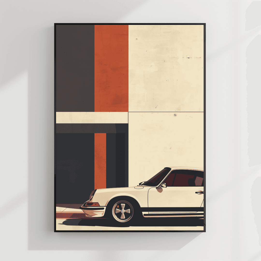 undefined Minimalist Porsche & Modern Wall Canvas