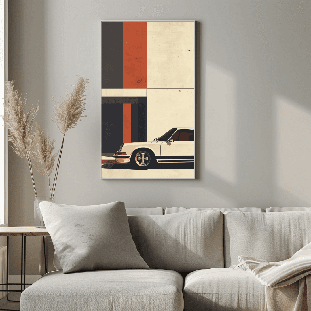 Porsche Minimalist Porsche & Modern Wall Canvas