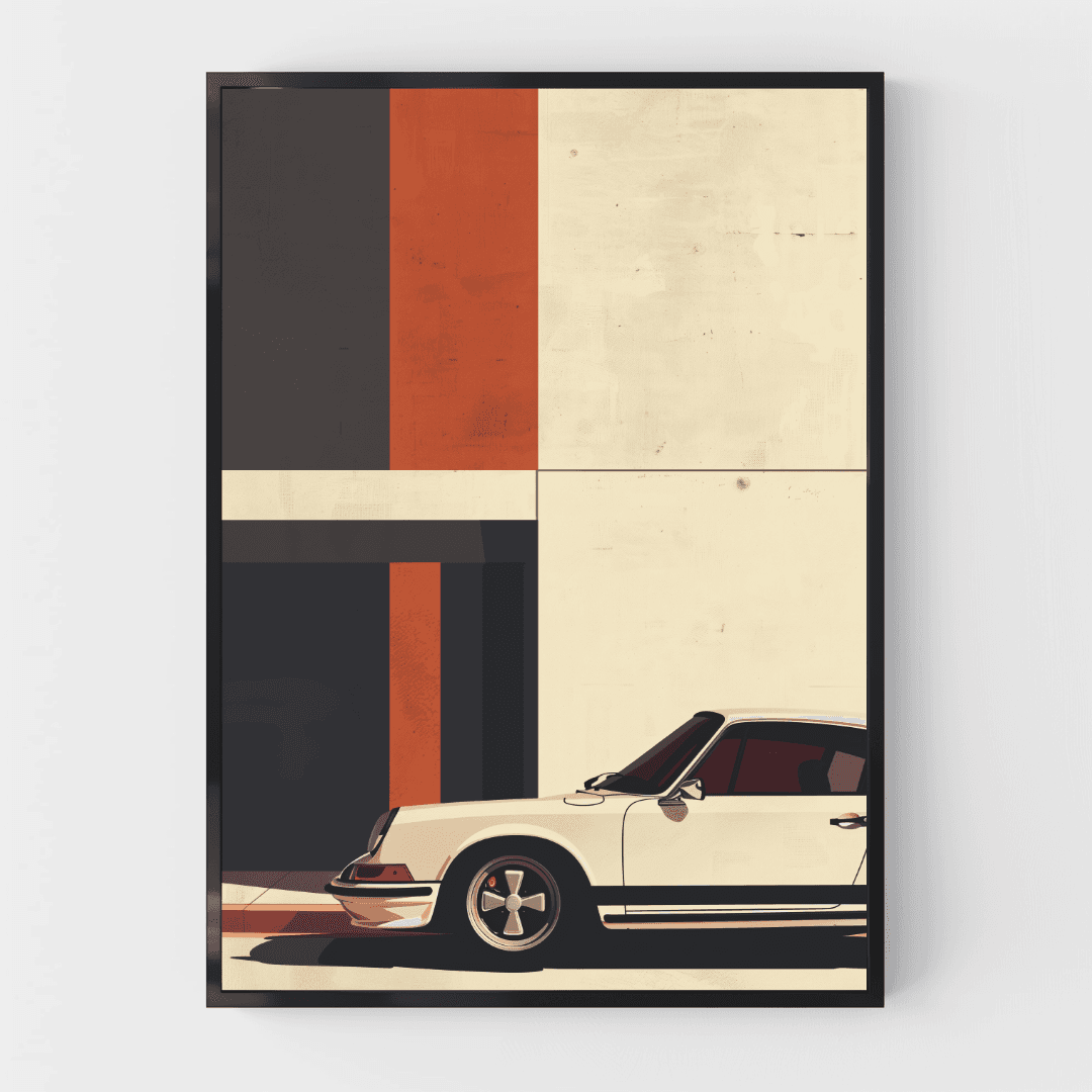 Porsche Minimalist Porsche & Modern Wall Canvas