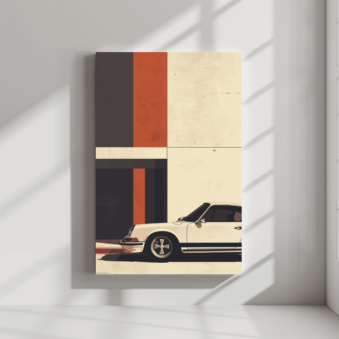 Porsche Minimalist Porsche & Modern Wall Canvas