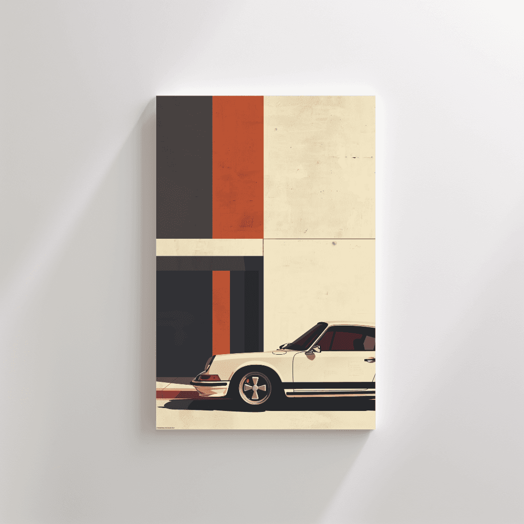 Porsche Minimalist Porsche & Modern Wall Canvas