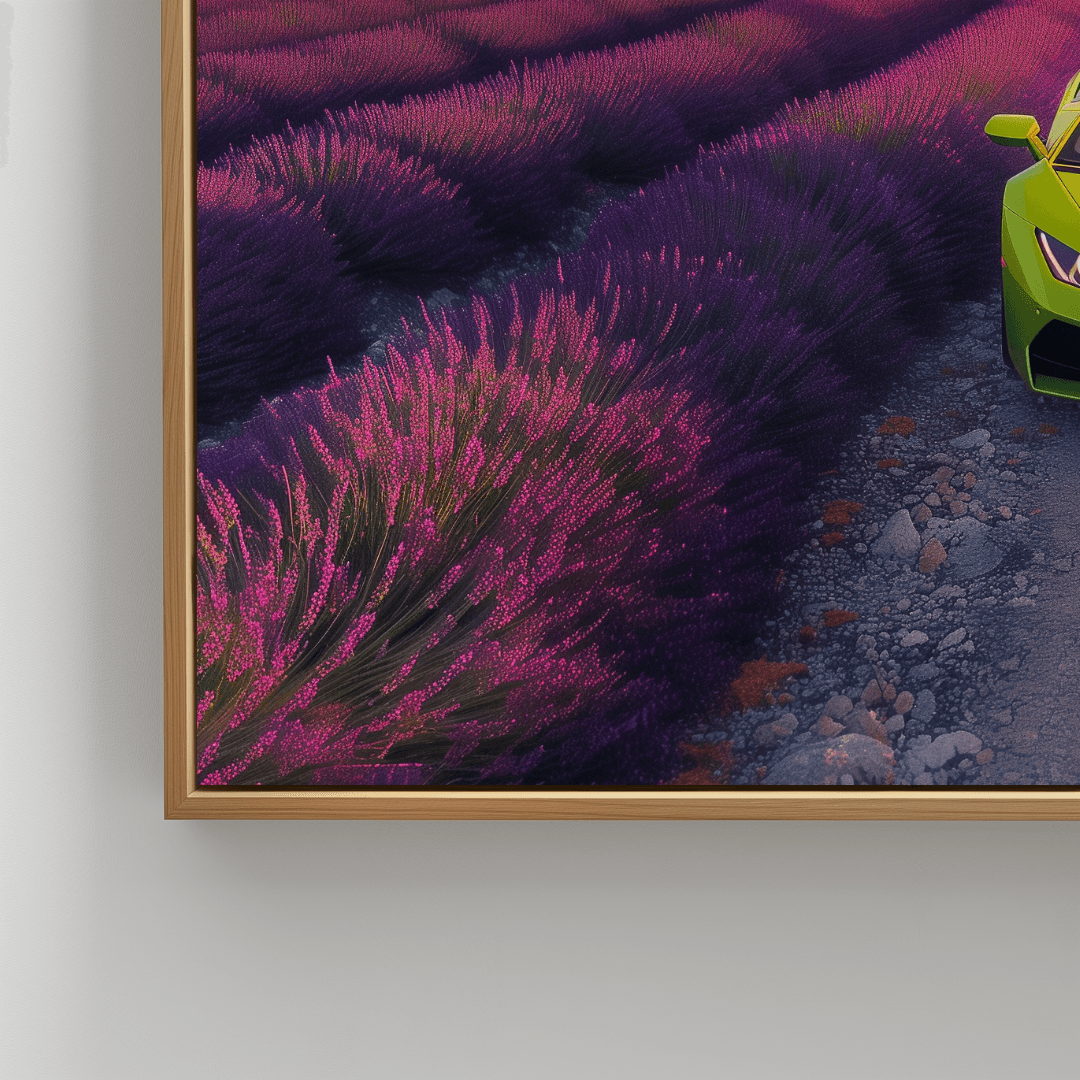 Lamborghini Lamborghini in Lavender Field Canvas