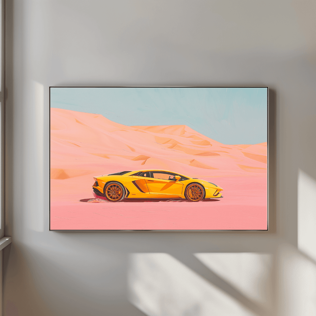 Lamborghini Lamborghini in Pink Desert Canvas