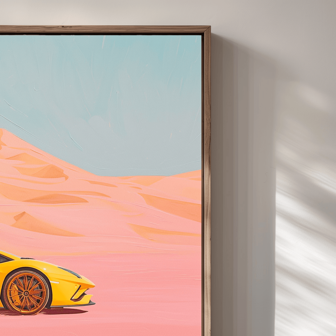 Lamborghini Lamborghini in Pink Desert Canvas