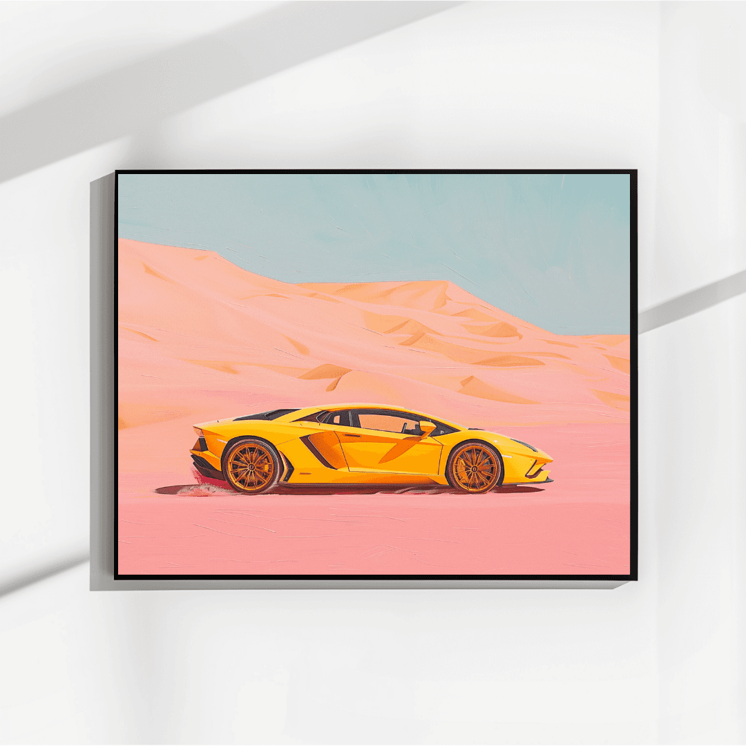 Lamborghini Lamborghini in Pink Desert Canvas