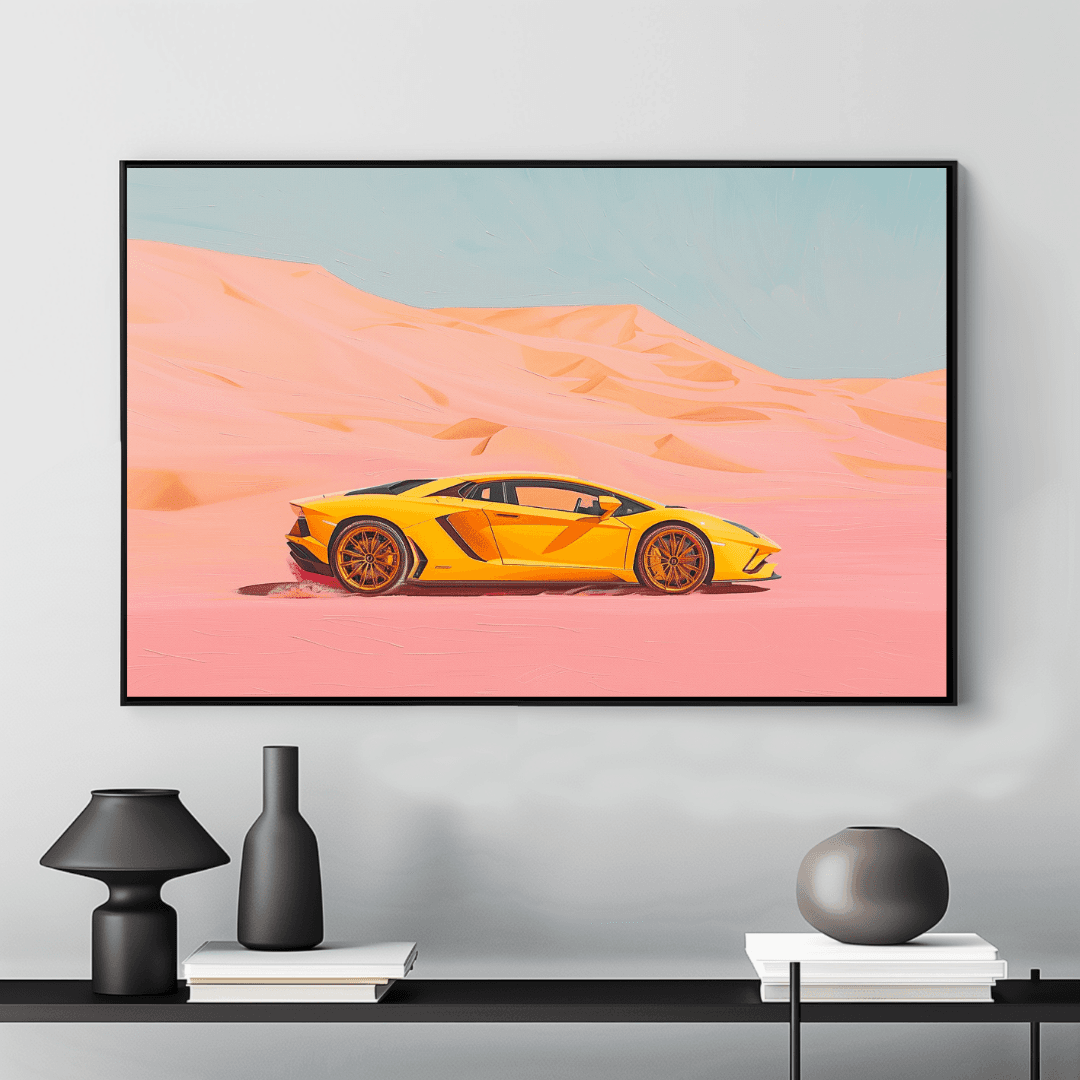 Lamborghini Lamborghini in Pink Desert Canvas