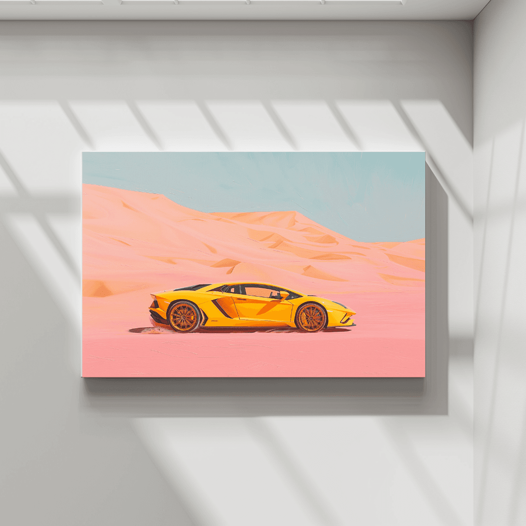 Lamborghini Lamborghini in Pink Desert Canvas