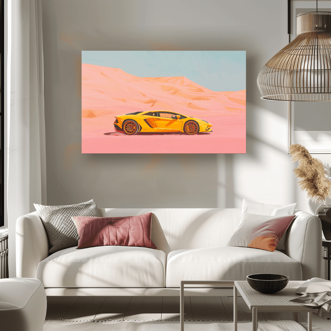 Lamborghini Lamborghini in Pink Desert Canvas