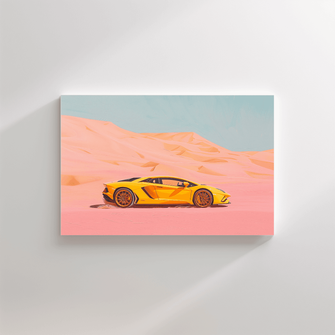 Lamborghini Lamborghini in Pink Desert Canvas