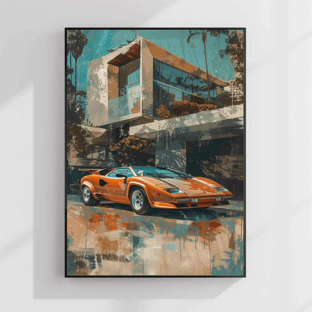 Lamborghini Lamborghini Countach at Modern Villa Canvas