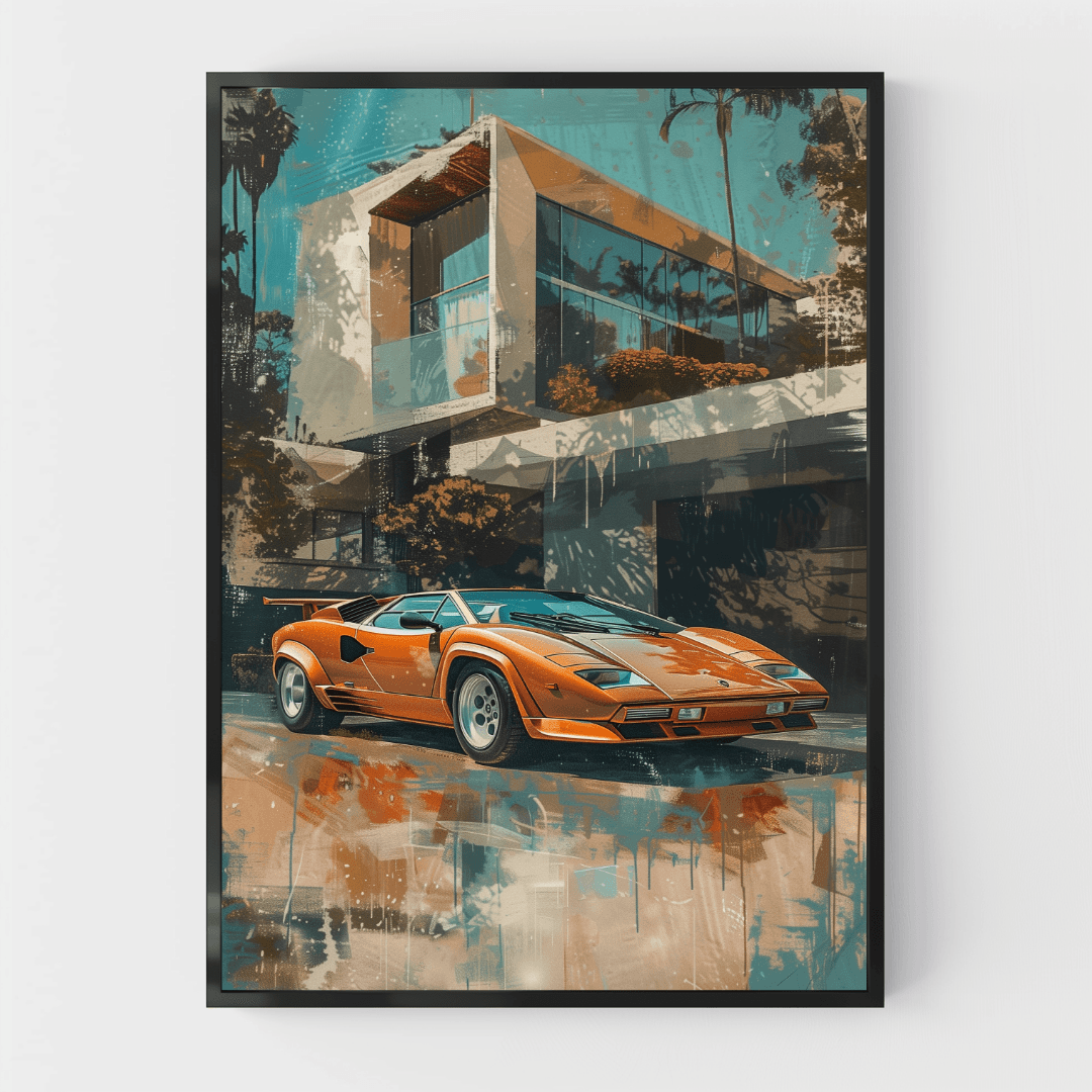 Lamborghini Lamborghini Countach at Modern Villa Canvas