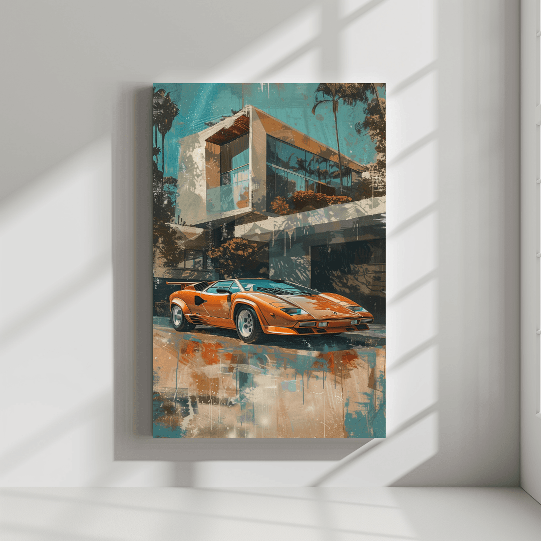 Lamborghini Lamborghini Countach at Modern Villa Canvas