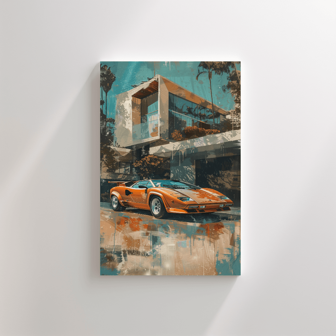 Lamborghini Lamborghini Countach at Modern Villa Canvas